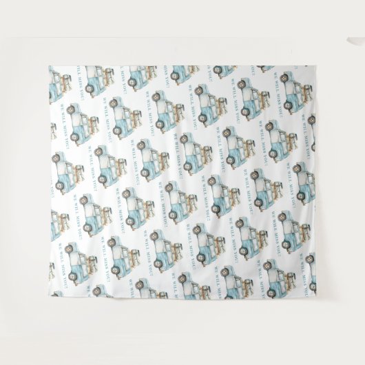 Abschied Party wir verpassen Sie Auto Hintergrund Wandteppich (Vorderseite (Horizontal))