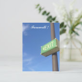 Abschied Postkarte (Stehend Vorderseite)