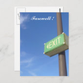 Abschied Postkarte (Vorne/Hinten)