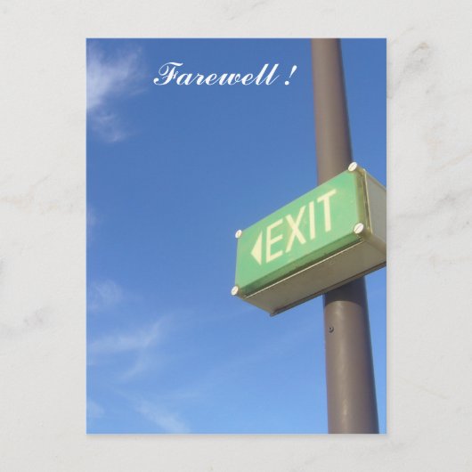 Abschied Postkarte (Vorderseite)