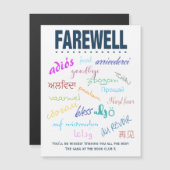 Abschied - Sie werden keine Magnetkarte haben (Vorne/Hinten)