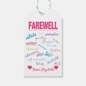 Abschied Verlassend Geschenkanhänger (Vorderseite)