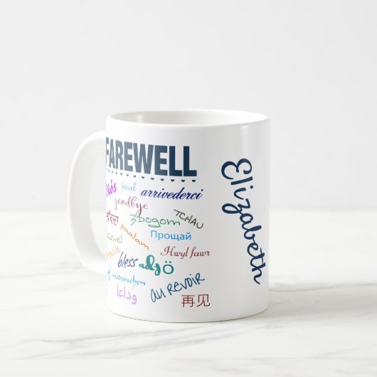 Abschied Verlassend Kaffeetasse (Vorderseite Links)