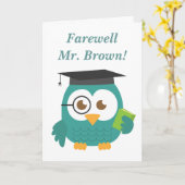 Abschied vom Lehrer, Niedlicher Lehrer Karte (Gelbe Blume)