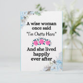 Abschied von Arbeitnehmerinnen für neue Arbeit Karte (Stehend Vorderseite)