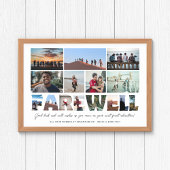 Abschied von Coworker Boss Pensionskollage Poster