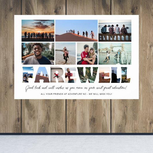 Abschied von Coworker Boss Pensionskollage Poster