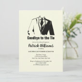 Abschied von der Krawatte Corporate Men's Retireme Einladung (Stehend Vorderseite)