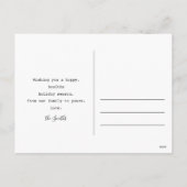 Abschied von der Postkarte für das Minimalistische (Rückseite)