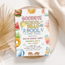 Abschied von der Schule, Hallo Pool, Schulabschlus Einladung
