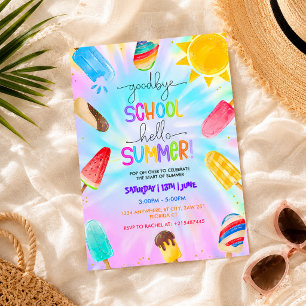 Abschied von der Schule, Hallo Sommer-Poolparty Einladung