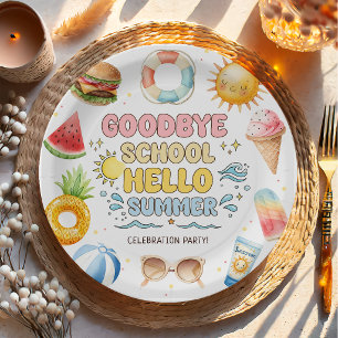 Abschied von der Schule, Hallo Sommer, Schulschlus Pappteller