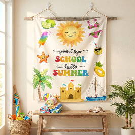 Abschied von der Schule Hallo Sommerparty Wandteppich