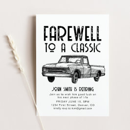 Abschied von einem Party für die klassische Alters Einladung