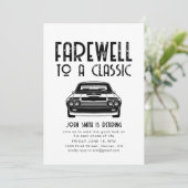 Abschied von einem Party für ein klassisches Ruhes Einladung (Stehend Vorderseite)