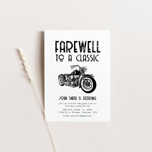 Abschied von einer Einladung für ein klassisches R