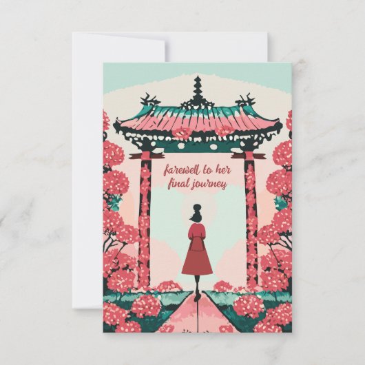 Abschied von ihrer letzten Reise Dankeskarte (Vorderseite)