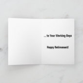 Abschied von Ihrer Rentenkarte für Arbeitstage Karte (Innenseite)