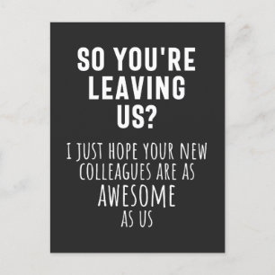 Abschied von Kollegen, Ruhestand, Mitarbeiter, Abs Feiertagspostkarte