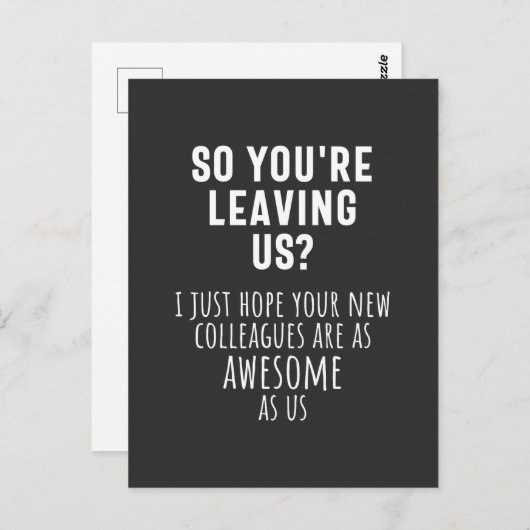 Abschied von Kollegen, Ruhestand, Mitarbeiter, Abs Postkarte (Vorne/Hinten)