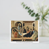 Abschied von Maria von den Aposteln von Duccio Postkarte (Stehend Vorderseite)
