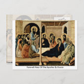 Abschied von Maria von den Aposteln von Duccio Postkarte (Vorne/Hinten)
