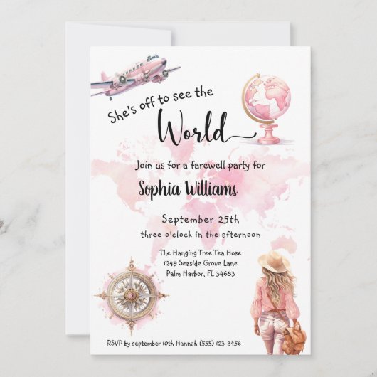 Abschied von Party Einladung (Vorderseite)