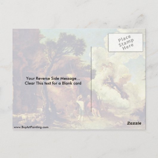 Abschied von Salvatore Rosa Postkarte (Rückseite)