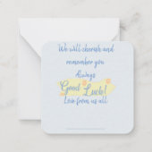 Abschied! Wir werden Sie vermissen Mitteilungskarte (Rückseite)