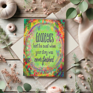 Abschiede schmerzen, wenn die Geschichte nicht zu  Karte