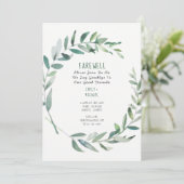 Abschiedlich Verlassend Party Einladung Olivenöl-B (Stehend Vorderseite)