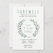 Abschiedlich Verlassend Party Einladung Rustikale  (Vorderseite)