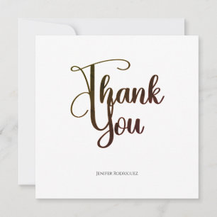 Abschieds-Dankeskarten Beautiful Curve Schrift