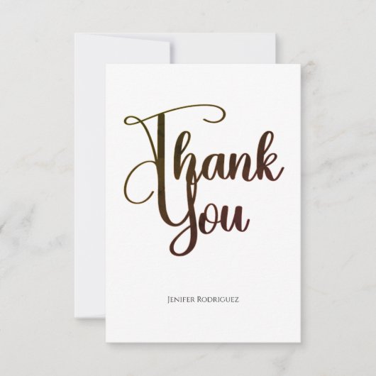 Abschieds-Dankeskarten | Beautiful Curve Script Dankeskarte (Vorderseite)
