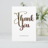 Abschieds-Dankeskarten | Beautiful Curve Script Dankeskarte (Stehend Vorderseite)