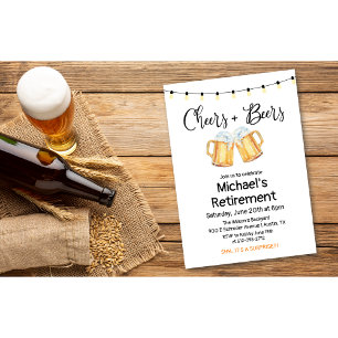Abschieds-Einladung mit Cheers and Beers Einladung