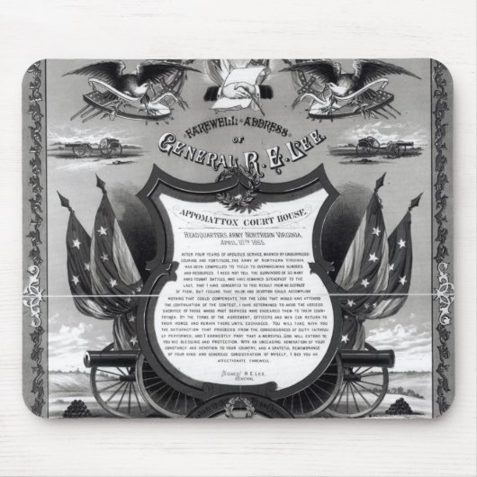Abschiedsansprache von General Robert E. Lee Mousepad (Vorne)