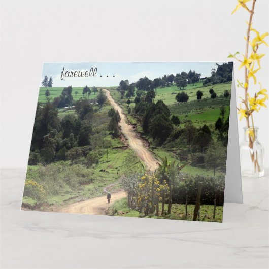 Abschiedsbahn groß karte (Gelbe Blume)