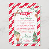 Abschiedsbrief von Ihrem Weihnachtself Einladung (Vorne/Hinten)