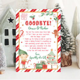 Abschiedsbrief von Ihrem Weihnachtself Einladung