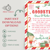 Abschiedsbrief von Ihrem Weihnachtself Einladung