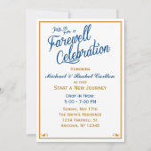 Abschiedsfeier, die weg Einladungs-Marine geht Einladung (Vorderseite)