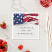 Abschiedsfeier USA-Flagge Militär-Abschied Serviette (Beispiel)