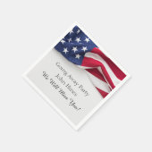 Abschiedsfeier USA-Flagge Militär-Abschied Serviette (Ecke)