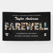 Abschiedsfoto-Collage Party Sozialarbeiterruhestan Banner (Horizontal)