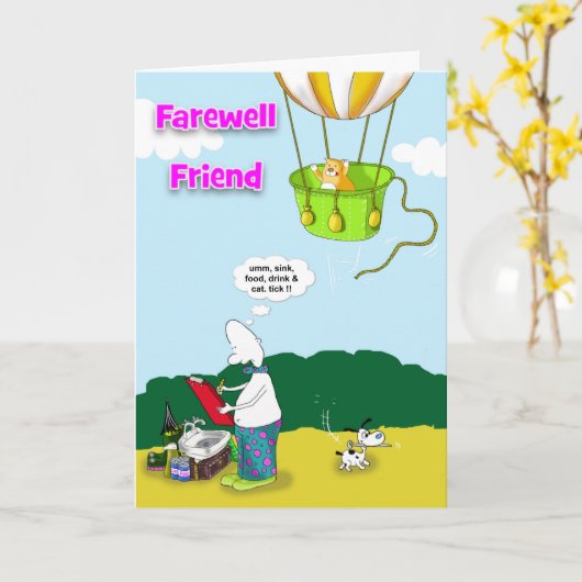 Abschiedsfreund Karte (Gelbe Blume)