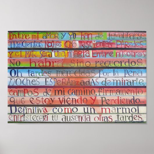 Abschiedsgedicht von Jorge Luis Borges Poster (Vorne)