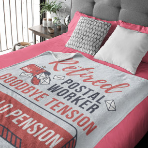 Abschiedsgeschenk für einen pensionierten Postmita Fleecedecke