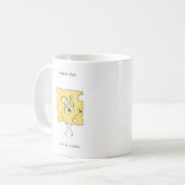 Abschiedsgeschenk, Gouda Käse, Lustiger Abschied  Kaffeetasse (Vorderseite Links)