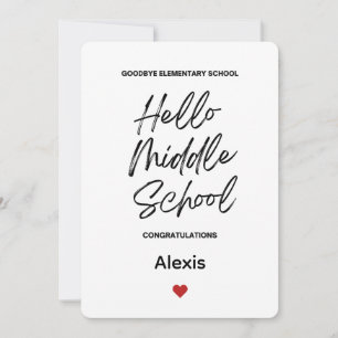 Abschiedsgrußkarte für die Mittelschule Einladung